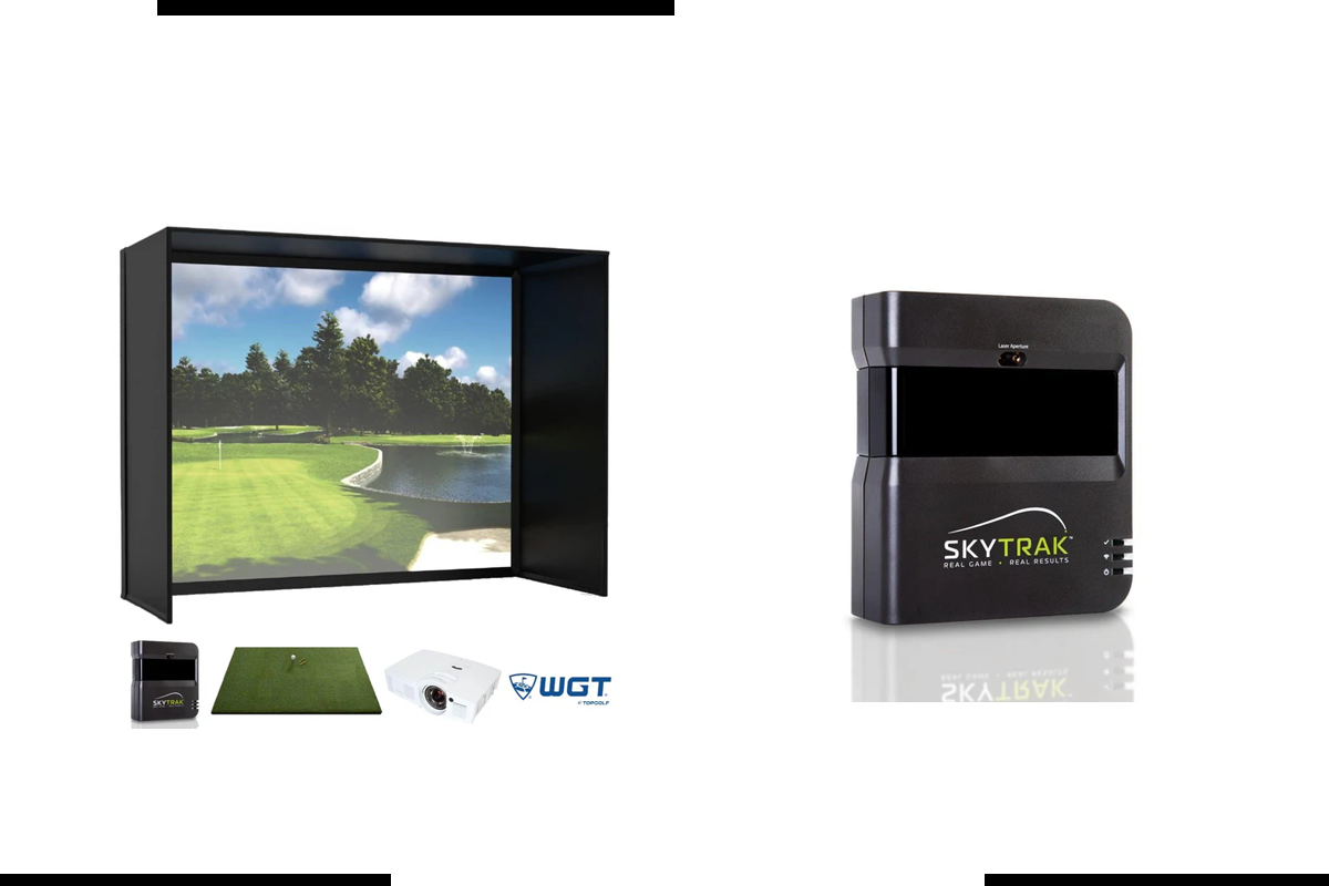 SkyTrak Majestic golf simulator and SkyTrak Launch Monitor