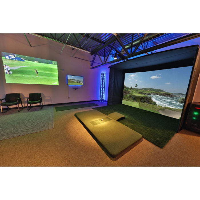 home golf simulator with tv screen