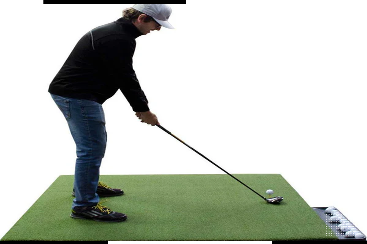Eagle Golf Hitting Mat in use