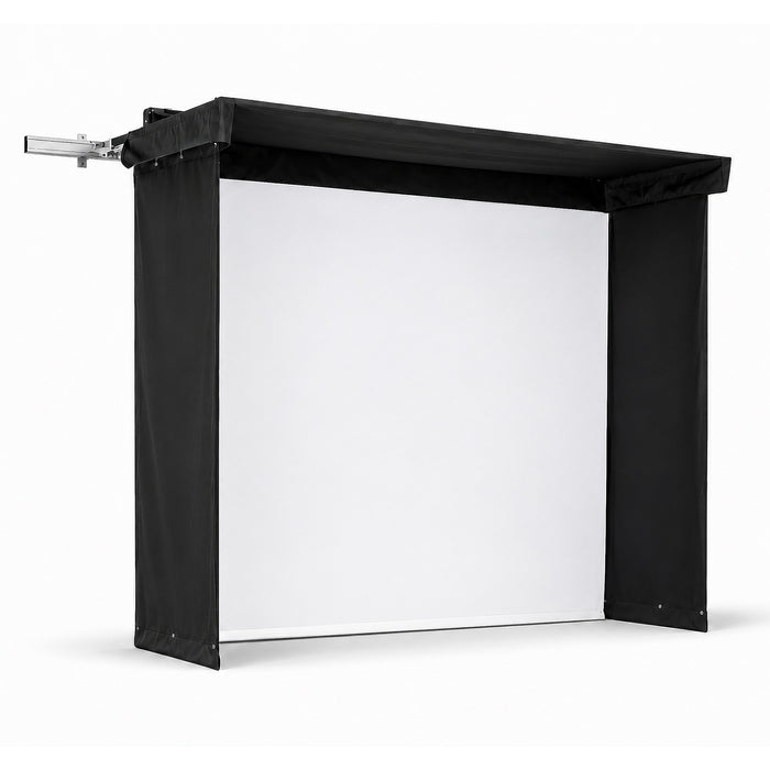 Vanish 9 Lite retractable golf simulator hitting screen