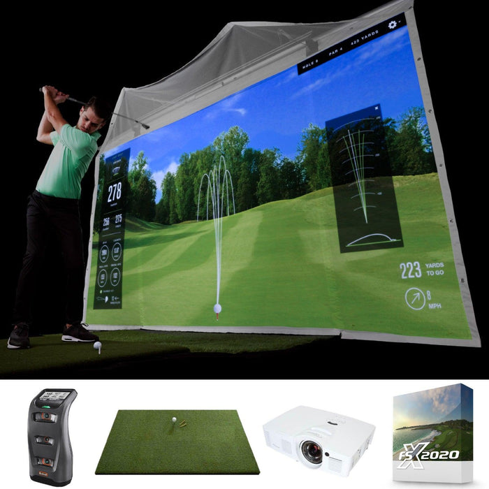 Launch Pro Retractable Simulator Package - Simply Golf Simulators